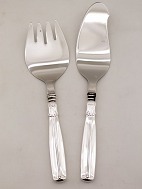 830 Silver W & S S Lotus serving cutlery