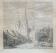 Roed, Jørgen 
(1808 - 1888) 
Denmark: 
Roskilde 
Domkirke. 
Etching. 27 x 
27 cm.
Framed.