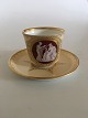 Royal Copenhagen Early Cup and saucer with Thorvaldsen Motif from 1860-1880