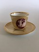Royal Copenhagen Early Cup and saucer with Thorvaldsen Motif from 1860-1880