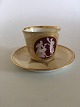Royal Copenhagen Early Cup and saucer with Thorvaldsen Motif from 1860-1880
