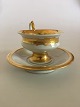 Royal Copenhagen Empire Cup and saucer from 1820-1850.

