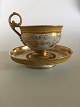 Royal 
Copenhagen 
Empire Cup from 
1820-1850.
Has a chip on 
the rim. Saucer 
with repair and 
...