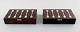 Hans Hansen: A pair of Caskets / boxes in rosewood inlaid with silver.
Marked Hans Hansen.