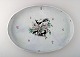 Bjørn Wiinblad: 
Rare and early 
unique large 
oval platter 
decorated with 
flower basket 
and ...