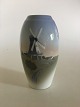 Bing & Grondahl 
Vase with Mill 
Motif No. 
1302/6251. 18.5 
cm H. 1st 
Quality. In 
perfect 
condition.