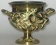 French bronze 
vase with two 
handles. 19. C. 
Decorated on 
corpus with 
flowers. Round 
foot. H: ...