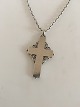 Georg Jensen & Wendel Sterling Silver Cross Pendant Necklace No 89B