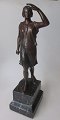 Kraus, C 
(19/20. C) 
Germany: Diana. 
Bronze 
sculpture. On 
the marble 
base. Stamped: 
C. Kraus. ...