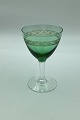 "Ejby" White Wine Glass, Green. Holmegaard. 12 cm H. Designed by Jacob E. Bang for Holmegaard in ...