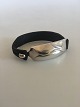 Lapponia Finland Leather Wristband with Sterling Silver Piece Björn Weckström