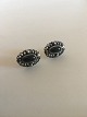 Georg Jensen Sterling Silver 2004 Annual Earrings with Black Onyx