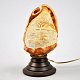 Camé table 
lamp, Italy, 
approx.1900. Conch 
with engraving 
(camé) 
with a scene from 
Naples with ...