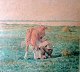 Kittendorff, 
Johan Adolph 
(1805 - 1902) 
Denmark: A Cow. 
Watercolor. 
Signed. 12.5 x 
12.5 cm.
Framed.