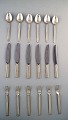 Bernadotte silverware Georg Jensen complete dinner service for 6 pers. 18 parts.