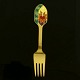 A. Michelsen. 
Christmas Fork 
- 2001- Heart.
Designed by 
Lise Malinovsky
Gilded 
sterling silver 
...