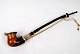 Large 
meerschaum 
pipe, 19th 
century. 
Denmark. With 
silver-plated 
lid. Length: 46 
cm.