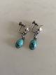 Georg Jensen Sterling Silver Earrings No 17 with Turquoises