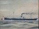 Danish artist 
(19th century) 
Denmark: Ship's 
portrait. 
Steamship H.V. 
Fisker. 
Watercolor / 
...