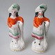 Pair of English 
Staffordshire 
figures with 
female 
shepherds, 
approx. 1840. 
Polycrom hand 
...