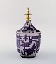 Unique Art glass lidded jar / bonbonniere. Mid 1900