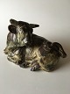 Royal 
Copenhagen Knud 
Kyhn Stoneware 
Figurine of a 
Resting Bull 
No. 2595. 
Measures 25 cm 
H. 37 ...