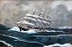Nilsson, Knud E. (20th century) Denmark: Ship Portrait of the training ship Copenhagen. ...