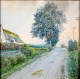 Aae, Olga (1877 
- 1965) 
Denmark: A 
street. 
Watercolor. 
Signed: Olga 
Aae 1915.
Framed.