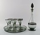 SIMON GATE for 
Orrefors, Art 
deco art glass 
9p. Liqueur set 
with decanter 
on tray.
Measures: ...