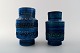 Bitossi, Rimini-blue ceramic vases, designed by Aldo Londi.
