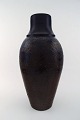 Upsala Ekeby large floor vase in ceramic. Hand painted.
Beautiful blue glaze.