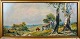 Martin, Martin (1835 - 1908) United Kingdom. Landscape. Watercolor. Signed. 26 x 56 cm.Framed.
