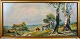 Martin, Martin 
(1835 - 1908) 
United Kingdom. 
Landscape. 
Watercolor. 
Signed. 26 x 56 
cm.
Framed.