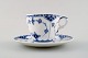 12 sets Royal Copenhagen blue fluted half lace coffee cup and saucer.
