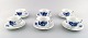 6 persons Royal Copenhagen Blue flower angular.
6 coffee cups with saucers.
Decoration Number 10/8608.