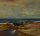 Aage Strand: Danish landscape, overlooking the sea.
Oil on canvas.