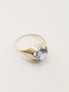 8 karat gold ring med aquamarine sold