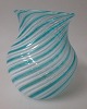 Baluster vase, 
1950s, probably 
Venini, Venice, 
Italy. 
Colorless glass 
with embedded 
light blue ...