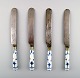 Blue Fluted Plain, 4 dinner knives from Royal Copenhagen / Raadvad.
Early 1900s.