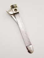 Cigar cutter L. 13 cm. sterling silver and steel stamped