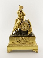 French gilt bronze mantel clock
