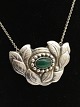 Bernhard Hertz 
830 Silver 
Jugend Pendants 
6.8 x 4.7 cm. 
with chrysopras 
no. 326569