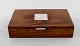 Hans Hansen: Casket / box in rosewood inlaid with silver.