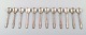 Georg Jensen Beaded 12 coffee spoons in full silver.
