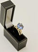 14ct gold ring  with large aquamarine sold