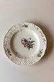 Royal Copenhagen Saxon Flower Dinner-/Fruit Plate Premium model with pierced 
border