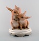 Christian Thomsen for Royal Copenhagen.
Figure group in porcelain in the form of a Squirrel pair no. 416.