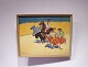 Watercolor with 
bull fighting 
motif signed 
Erik Larsen.
H - 50 cm, W - 
64 cm and D - 4 
...