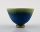 Berndt Friberg Studio ceramic bowl. Modern Swedish design.
Unique, handmade. Fantastic glaze in blue-green shades!