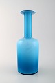 Holmegaard vase/flaske, Otto Brauer. Turkis.